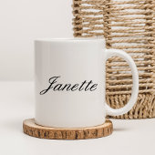 Eleganter Personalisierter Name für Schwarzes Skri Kaffeetasse