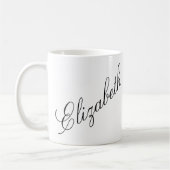 Eleganter Personalisierter Name für Skripte Kaffeetasse (Links)
