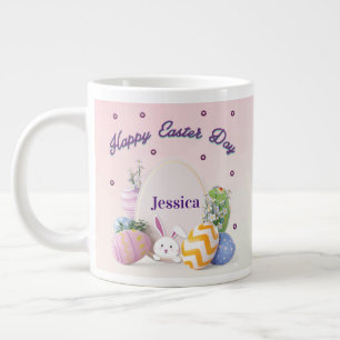 Eleganter Personalisierter Name glücklicher Ostert Jumbo-Tasse