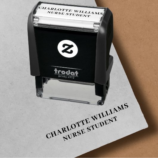 Eleganter Personalisierter Name Krankenschwester S Permastempel