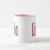 Eleganter Personalisierter Name "Linda", dunkle Ro Tasse (Zentrum)