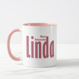 Eleganter Personalisierter Name "Linda", dunkle Ro Tasse