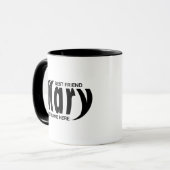Eleganter Personalisierter Name "Mary", schwarz un Tasse (Vorderseite Links)