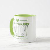 Eleganter Personalisierter Name "Nancy", Art des g Tasse (Vorderseite Links)
