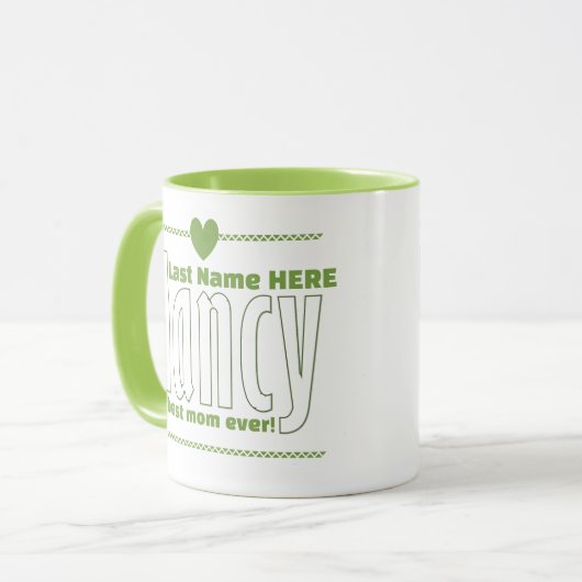 Eleganter Personalisierter Name "Nancy", Art des g Tasse (Vorderseite Links)