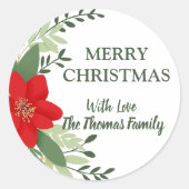 Eleganter Personalisierter Name Runder Aufkleber (Vorderseite)