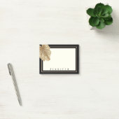 Eleganter Personalisierter Name Schwarz und Gold L Post-it Klebezettel (Büro)
