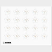 Eleganter personalisierter Name Stern-Aufkleber (Blatt)