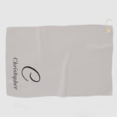 Eleganter Personalisierter Name und erstes Golfhan Golfhandtuch (Horizontal)