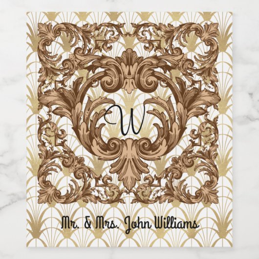 Eleganter Personalisierter Name Weinetikett (Einzelnes Label)