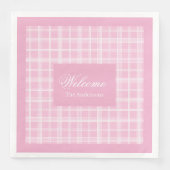 Eleganter Personalisierter Napkins Light Pink Tart Serviette (Vorderseite)