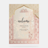 Eleganter Personalisierter Nikkah Empfang Acrylschild (Vorderseite)
