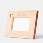 Eleganter Personalisierter Palm Cross Taufe Religi Geätzte Rahmen (Links)