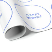 Eleganter Personalisierter Pastellrosa und Blauer Geschenkpapier (Rolleneckpunkt)