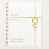 Eleganter Personalisierter Planer aus Schwarz und (Vorderseite)