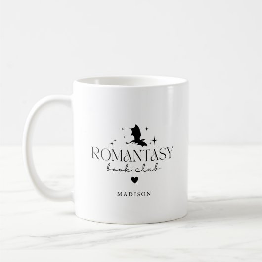 Eleganter Personalisierter "Romantasy" Buchclub Kaffeetasse (Links)