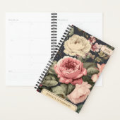 Eleganter personalisierter rosa und elfenbeinfarbe planer (Anzeige)