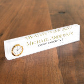 Eleganter Personalisierter Schreibtisch Name Plate Namensplakette (Seite)