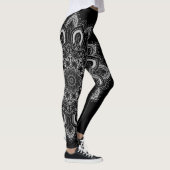 Eleganter Personalisierter Silberschwarz Leggings (Rechts)