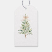 Eleganter personalisierter Weihnachtsbaum Geschenkanhänger (Rückseite)