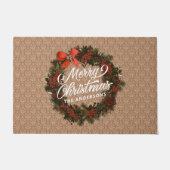 Eleganter Personalisierter Weihnachtskranz | Doorm Fußmatte (Vorderseite)