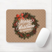 Eleganter Personalisierter Weihnachtskranz | Mouse Mousepad (Mit Mouse)