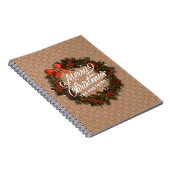 Eleganter Personalisierter Weihnachtskranz | Noteb Notizblock (Rechte Seite)