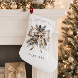 Eleganter personalisierter Weihnachtsstrumpf Großer Weihnachtsstrumpf