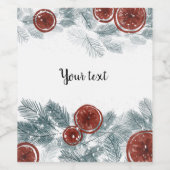 Eleganter personalisierter Winter Weinetikett (Einzelnes Label)