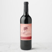 Eleganter Personalisierter Zinfandel-Farbton Weinetikett (Vorderseite)