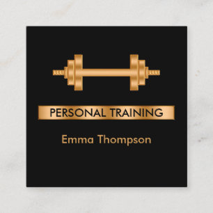 Eleganter Personaltrainer Fitness Quadratische Visitenkarte