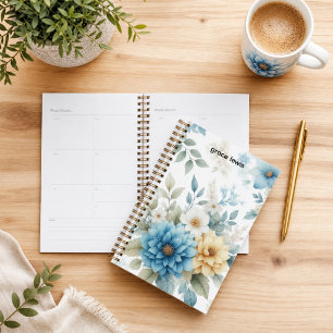 Eleganter persönlicher Büroplaner mit Blumenmuster Planer