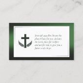 Eleganter Pfarrer der Grünen Kirche Visitenkarte (Rückseite)