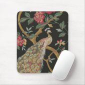 Eleganter Pfau auf der Pad der Schwarzen Maus Mousepad (Mit Mouse)