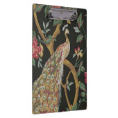 Eleganter Pfau auf der schwarzen Zwischenablage Klemmbrett (Rechts)