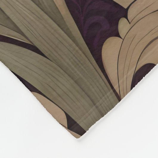 Eleganter Pfau Auf Lila William Morris Inspiriert Fleecedecke (Ecke)