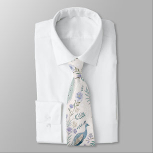 Eleganter Pfau Blumen Vintage (9) Krawatte