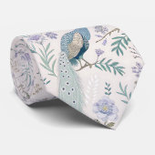 Eleganter Pfau Blumen Vintage (9) Krawatte (Gerollt)