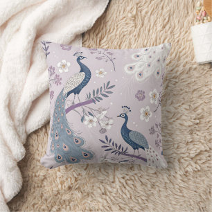 Eleganter Pfau Floral Vintage (11) Kissen