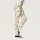 Eleganter Pfau Floral Vintage (11) Leggings (Rechts)