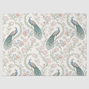 Eleganter Pfau Floral Vintage (11) Seidenpapier