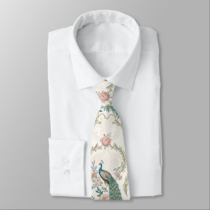 Eleganter Pfau Floral Vintage (2) Krawatte