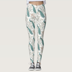 Eleganter Pfau Floral Vintage (4) Leggings