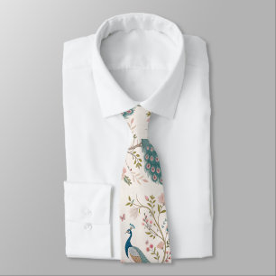Eleganter Pfau Floral Vintage (5) Krawatte