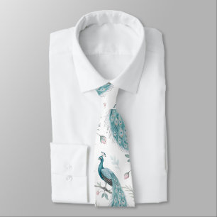Eleganter Pfau Floral Vintage (6) Krawatte