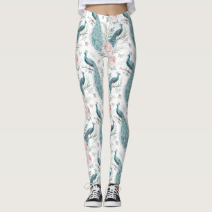 Eleganter Pfau Floral Vintage (7) Leggings