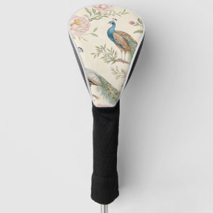 Eleganter Pfau Floral Vintage (9) Golf Headcover