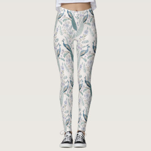 Eleganter Pfau Floral Vintage (9) Leggings