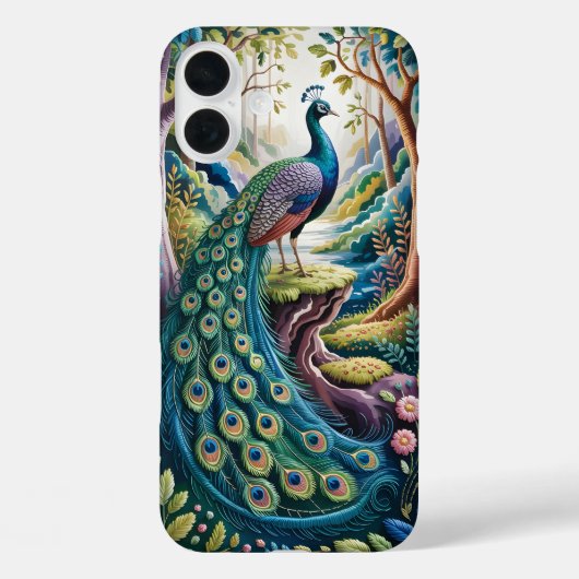 Eleganter Pfau im Fall des verzauberten Waldes Case-Mate iPhone Hülle (Rückseite)