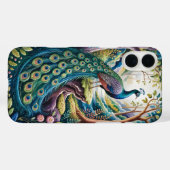 Eleganter Pfau im Fall des verzauberten Waldes Case-Mate iPhone Hülle (Rückseite (Horizontal))